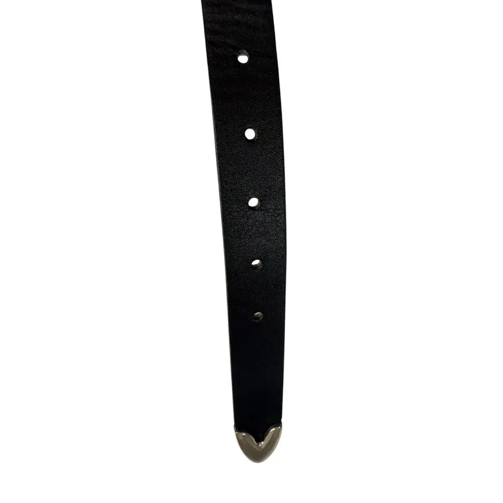 Streets Ahead Larkin Belt Italian Leather Studs Distressed Rock Grunge Casual L